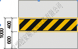 立柱、墻面警示線